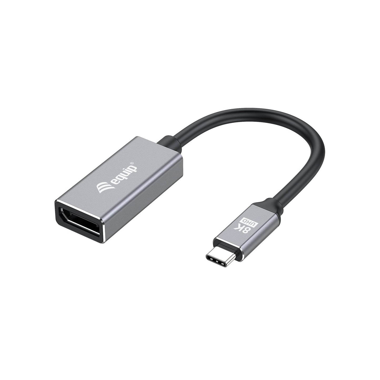 Equip - 133493 adaptador de cable de vídeo 0 15 m USB Tipo C DisplayPort Negro  Gris