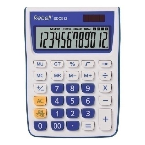 Rebell - CALCULADORA MESA REBELL 12 DIG. 912 AZUL