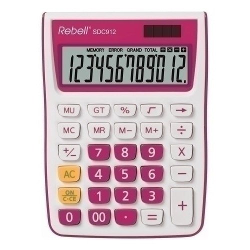 Rebell - CALCULADORA MESA REBELL 12 DIG. 912 ROSA