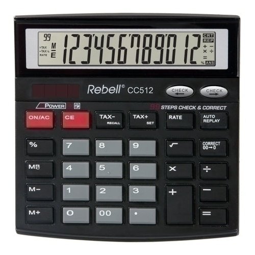 Rebell - CALCULADORA SOBR.REBELL 12 DIG. CC512 BX