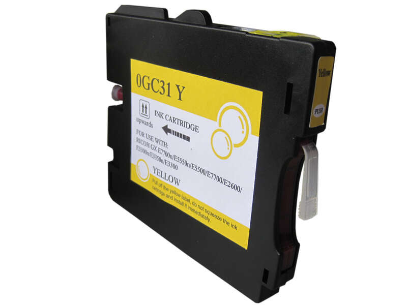 Ricoh GC31Y Amarillo Cartucho de Tinta Pigmentada Generico - Reemplaza 405691/405704 Tintasmurcia.com