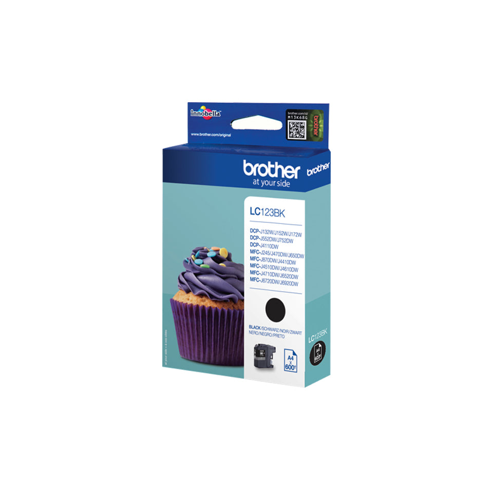 Brother LC-123BK cartucho de tinta 1 pieza(s) Original Negro