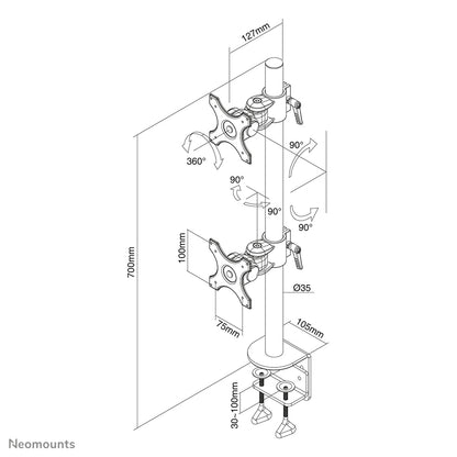 Neomounts - Soporte de escritorio para monitor