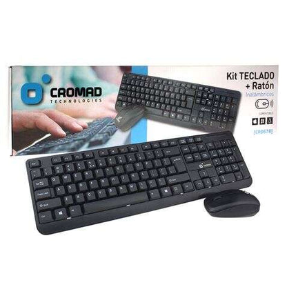 Cromad Pack Inalambrico Teclado + Raton 1200dpi 3 Botones 1 pieza(s)