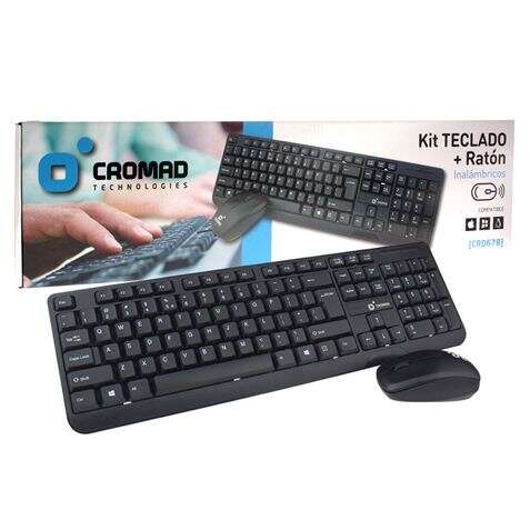 Cromad Pack Inalambrico Teclado + Raton 1200dpi 3 Botones 1 pieza(s)