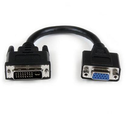 StarTech.com - Adaptador Conversor de 20cm DVI-I a VGA - DVI-I Macho - HD15 Hembra - Cable Convertidor Negro