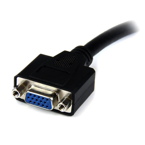 StarTech.com - Adaptador Conversor de 20cm DVI-I a VGA - DVI-I Macho - HD15 Hembra - Cable Convertidor Negro