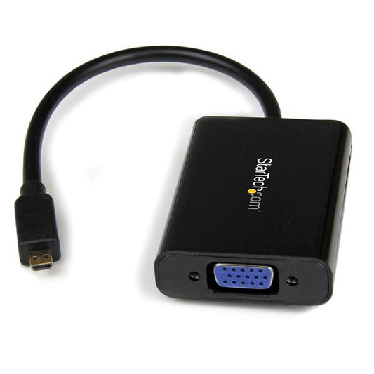 StarTech.com - Cable Adaptador Externo Conversor de Vídeo y Audio Micro HDMI a VGA - 1920x1200