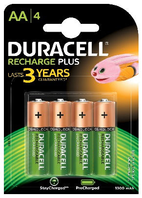 Duracell Pack de 4 Pilas Recargables NiHM AA LR6 1.2V 1300mAh Precargadas 1 pieza(s)