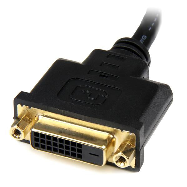 StarTech.com - Adaptador de 20cm HDMI a DVI - DVI-D Hembra - HDMI Macho - Cable Conversor de Vídeo - Negro