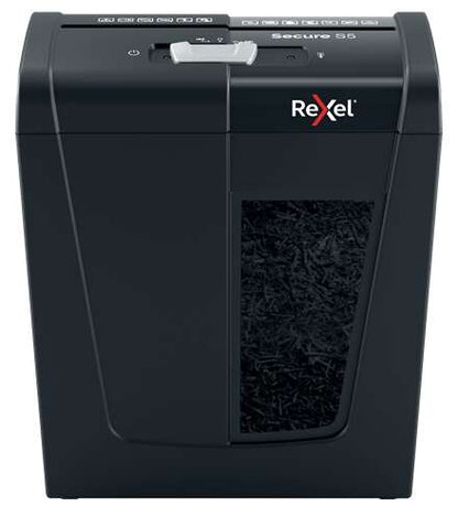 Rexel - Secure S5 triturador de papel Corte en tiras 70 dB Negro