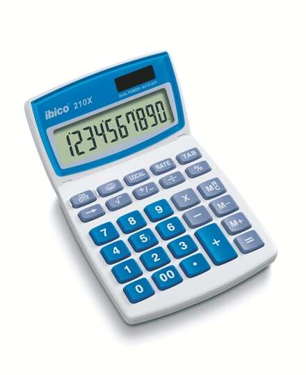 Ibico - 210X calculadora Escritorio Calculadora básica Azul  Blanco