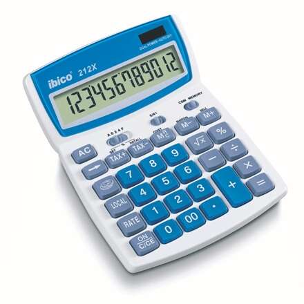 Ibico - 212X calculadora Escritorio Calculadora básica Azul  Blanco