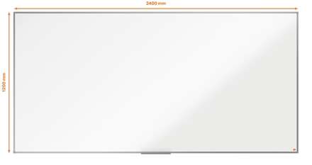 Nobo Essence Pizarra de Melamina 2400x1200mm - Marco de Aluminio Anodizado - Bandeja para Rotuladores - Color Blanco 1 pieza(s)