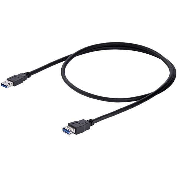 StarTech.com - Cable 1m Extensión Alargador USB 3.0 SuperSpeed - Macho a Hembra USB A - Extensor - Negro