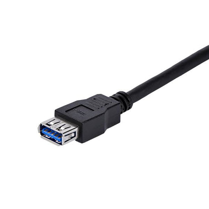 StarTech.com - Cable 1m Extensión Alargador USB 3.0 SuperSpeed - Macho a Hembra USB A - Extensor - Negro