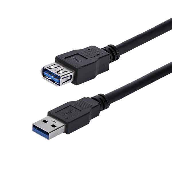 StarTech.com - Cable 1m Extensión Alargador USB 3.0 SuperSpeed - Macho a Hembra USB A - Extensor - Negro