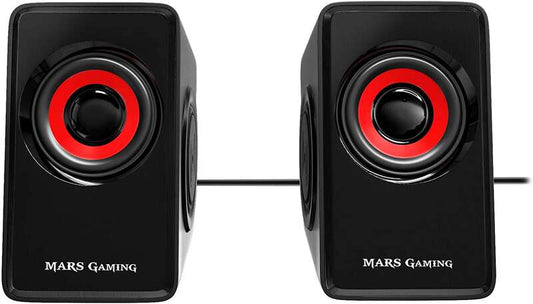 Mars Gaming MS1 Altavoces 2.0 10W USB, Jack 3.5mm - 6 Drivers de Sonido: 2 Activos y 4 Pasivos - Control de Volumen 1 pieza(s)