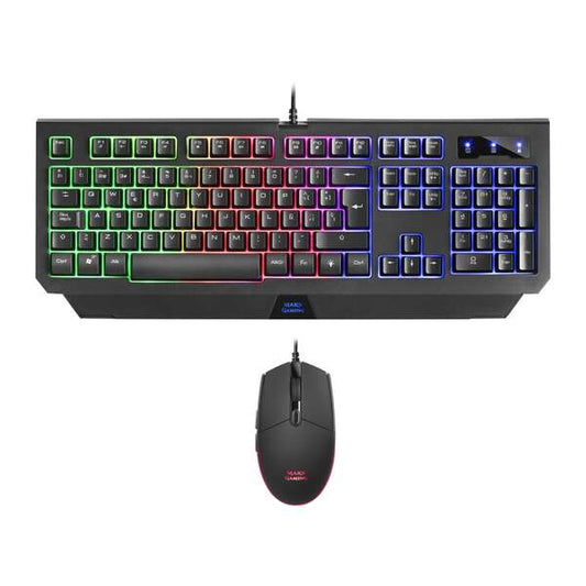 Mars Gaming Pack Teclado con Tecnologia H-Mech + Raton 3200dpi 6 Botones - Conectividad USB - Iluminacion RGB - Distribucion España - Antighosting - Cable de 1.50m 1 pieza(s)