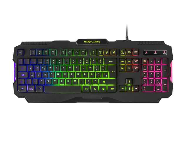 Mars Gaming Pack Teclado + Raton 4000dpi 6 Botones + Alfombrilla 350 x 250mm - Conectividad USB - Retroluminacion RGB - Antighosting - Cable de 1.50m 1 pieza(s)