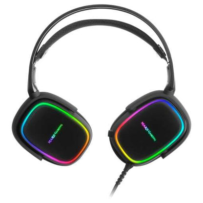 Mars Gaming MHAX Auriculares Gaming con Microfono Extraible - Iluminacion RGB - Diadema Ajustable - Almohadillas Acolchadas - Control en Cable - Cable Trenzado de 2m 1 pieza(s)