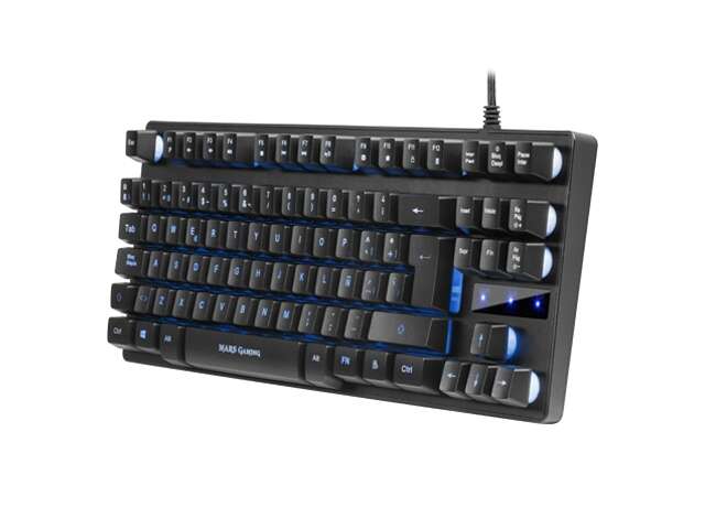 Mars Gaming - MKTKLES Teclado Gaming H-Mech Iluminación RGB 8 Efectos Antighosting Idioma Español