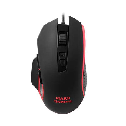 Mars Gaming MM018 Raton Gaming USB 4800dpi - 8 Botones Programables - Iluminacion LED RGB - Uso Diestro - Cable Trenzado de 1.45m 1 pieza(s)