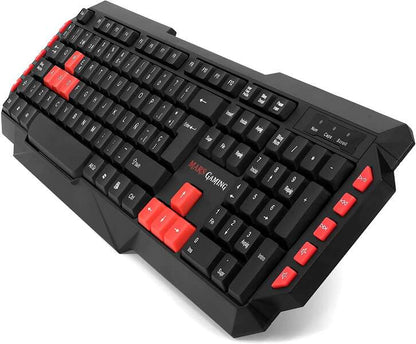 Mars Gaming - MRCP1 Combo Gaming Teclado Antighosting Ratón 2800DPI Auriculares y Alfombrilla Idioma Español