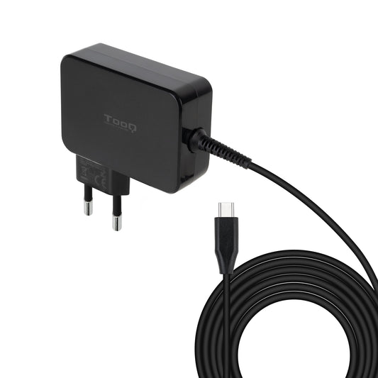 TooQ - Cargador de portátil GAN USB-C PD3.0 90W  Negro