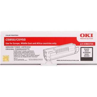 OKI C5850/C5950/MC560 Negro Cartucho de Toner Original - 43865724 Tintasmurcia.com