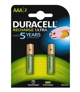 Duracell - 203815 pila doméstica Batería recargable AAA Níquel-metal hidruro (NiMH)