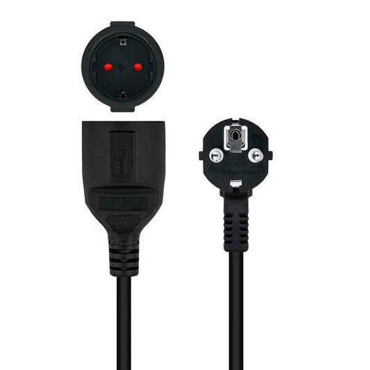 Nanocable - Cable de Alimentación Alargador  Negro  10 m