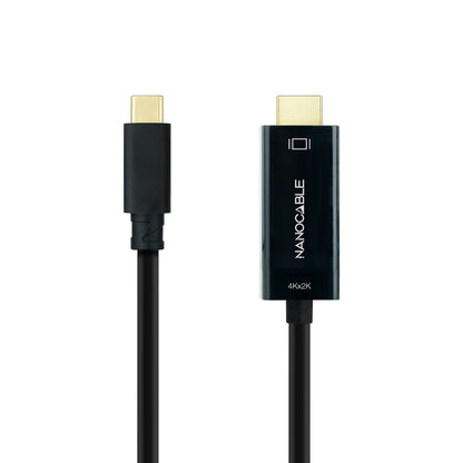 Nanocable - Cable Conversor USB-C a HDMI 1.4 4K@30HZ 3 m  Negro