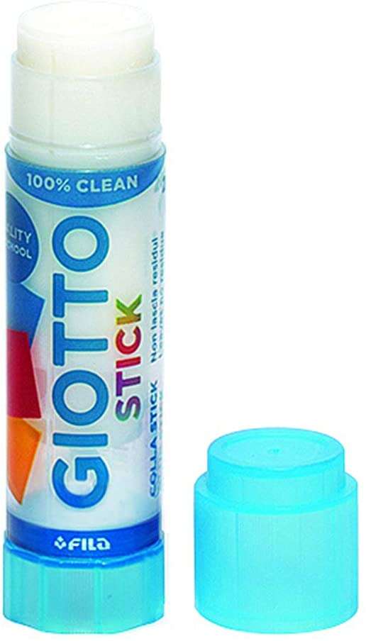 Giotto Stick Barra de Pegamento Grande - Capacidad 40gr - Sin Disolventes - Secado Rapido - Apto para Uso Escolar 12 pieza(s)