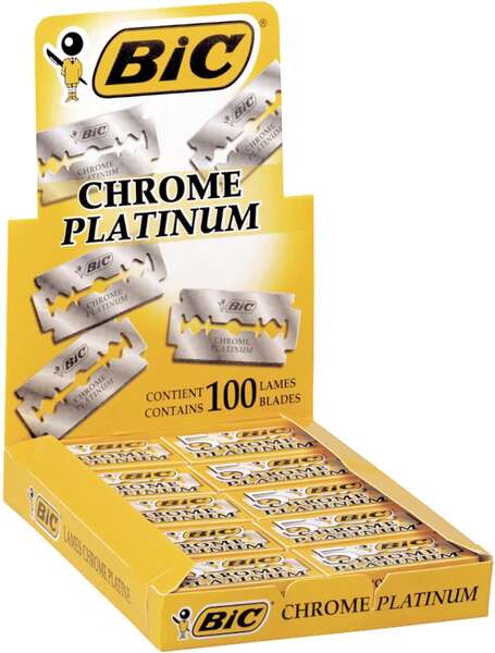 Bic Chrome Platinum Expositor de 20 Cajas de 5 Hojas de Afeitar Doble Filo 1 pieza(s)