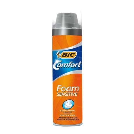 Bic Foam Sensitive Comfort Espuma de Afeitar - Facil de Aplicar - Contiene Aloe Vera - Capacidad 250ml 1 pieza(s)