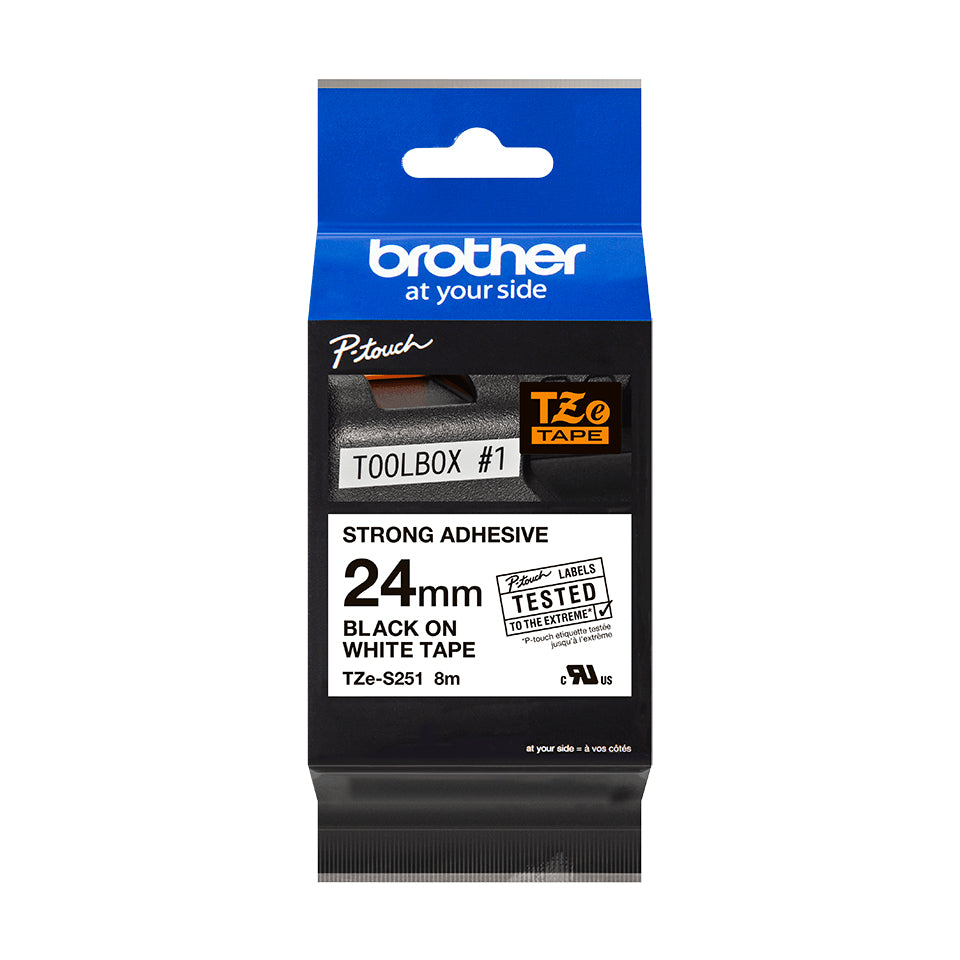 Brother TZE-S251 cinta para impresora de etiquetas Negro sobre blanco TZ