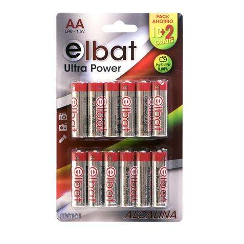 Elbat Pack de 12 Pilas Alcalinas LR6/AA 1 pieza(s)