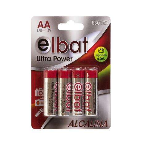 Elbat Pack de 4 Pilas Alcalinas LR6/AA 1 pieza(s)