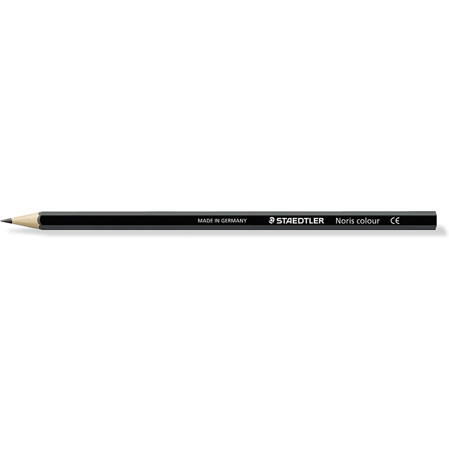 Staedtler Noris Colour 185 Lapiz Hexagonal de Color - Resistencia a la Rotura - Material Wopex - Color Negro (Precio unidad suelta)