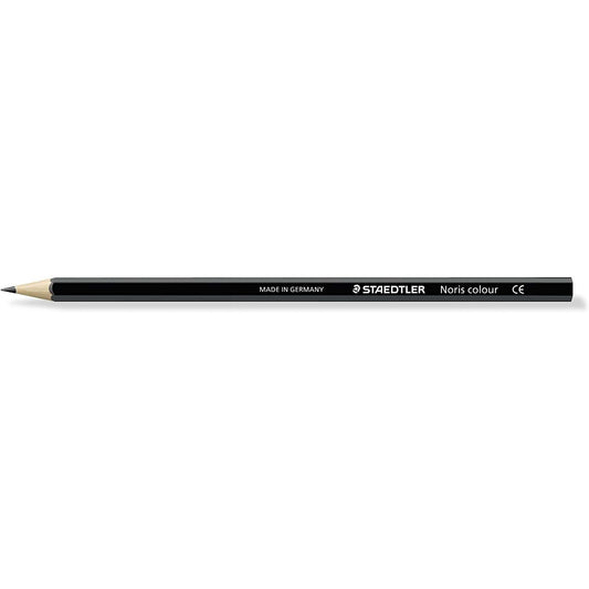 Staedtler Noris Colour 185 Lapiz Hexagonal de Color - Resistencia a la Rotura - Material Wopex - Color Negro (Precio unidad suelta)