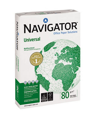 Navigator - 330964 papel para impresora de inyección de tinta A3 (297x420 mm) 500 hojas Blanco - Pack de 5 unidades