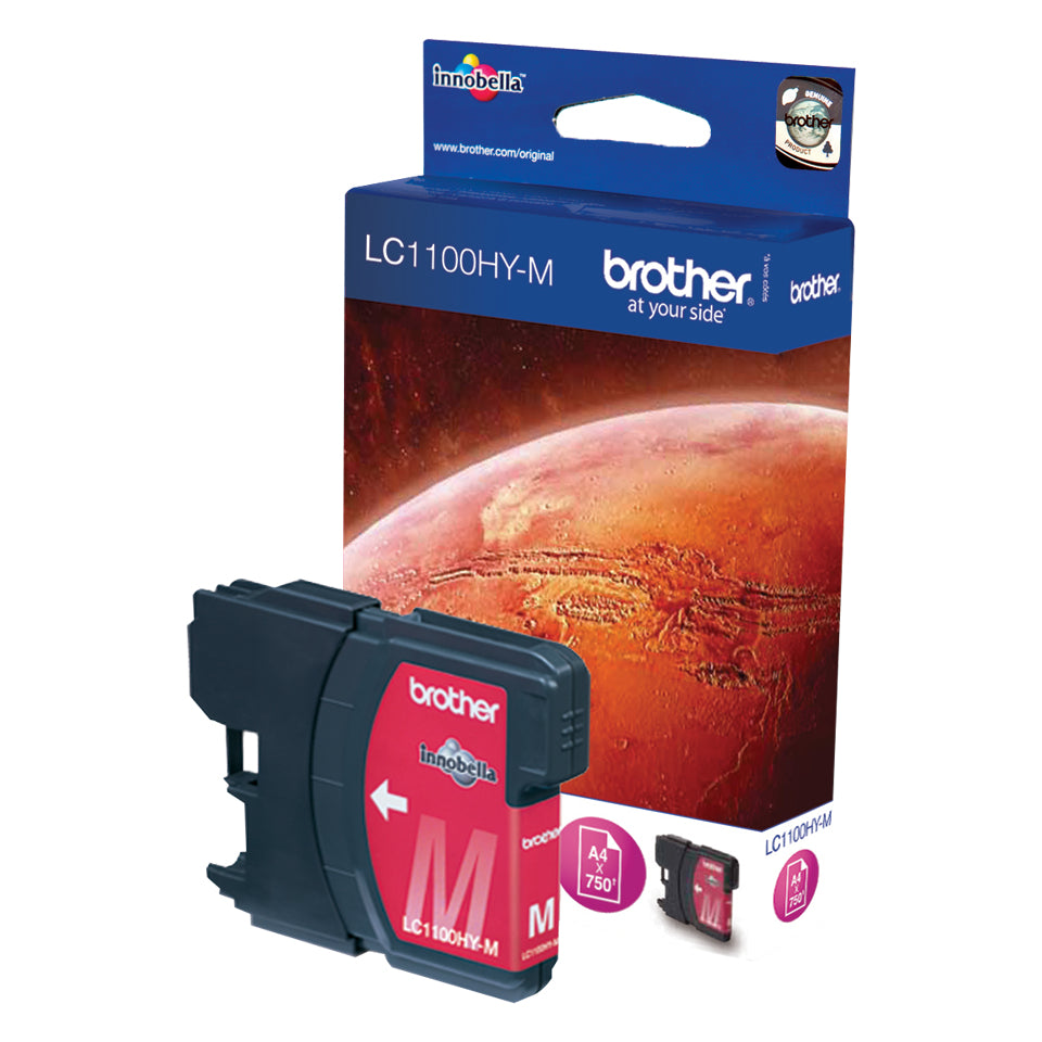 Brother LC-1100HYM Ink Cartridge cartucho de tinta 1 pieza(s) Original Magenta