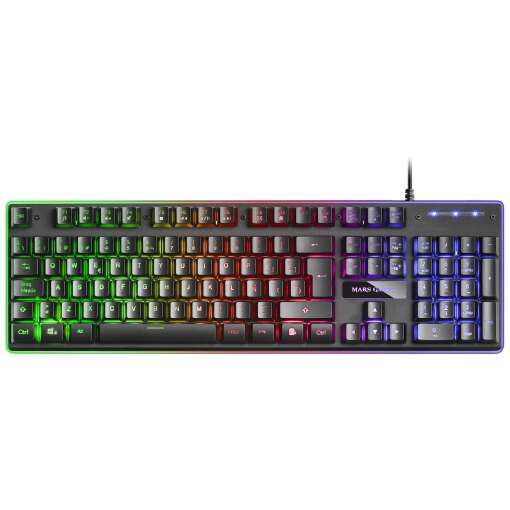 Mars Gaming - MCPEXES Combo Teclado H-Mech Ratón Auriculares RGB y Alfombrilla RGB XXL Idioma Español