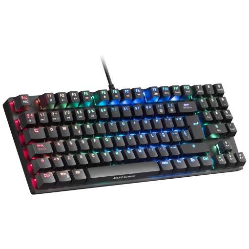 Mars Gaming - MKREVOPROBES Negro  Teclado Gaming RGB Mecánico  TKL+ NUM  Switch Azul  Español