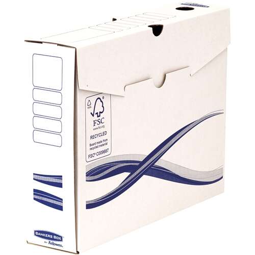 Fellowes Bankers Box Basic Pack de 25 Cajas de Archivo Definitivo A4+ 80mm - Montaje Manual - Carton Reciclado Certificacion FSC 1 pieza(s)