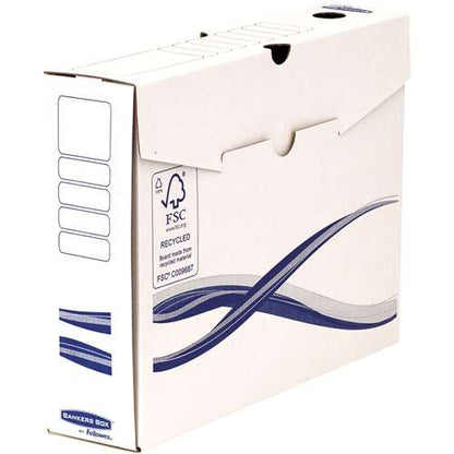 Fellowes Bankers Box Basic Pack de 25 Cajas de Archivo Definitivo A4+ 80mm - Montaje Manual - Carton Reciclado Certificacion FSC 1 pieza(s)