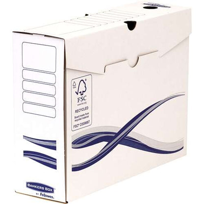 Fellowes Bankers Box Basic Pack de 25 Cajas de Archivo Definitivo A4+ 100mm - Montaje Manual - Carton Reciclado Certificacion FSC 1 pieza(s)