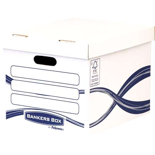 Fellowes - 4460801 caja de almacenaje Rectangular Papel Azul  Blanco