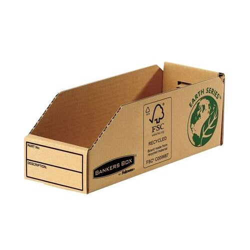 Fellowes Bankers Box Earth Bandeja de Carton 98mm - Montaje Manual - Carton Reciclado Certificacion FSC - Color Marron (Precio unidad suelta)